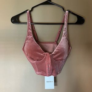 NEW Forever 21 Velvet Corset